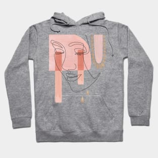 Abstract modern face Hoodie